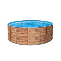 Rundpool PRINT NATURE 17 blau Stahlwandpool rund 4,00 x 1,20 m Komplettset Premium