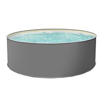 Rundpool EDITION GRAU Stahlwandpool rund 400 x 120 cm Komplettset