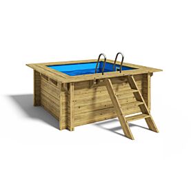 Holzpool 4-Eck Lulu 200 x 200 x 104 cm Basic