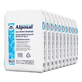 Alposal Poolsalz 250 kg, Schwimmbadsalz, Chlorinator geeignet, Salzelektrolyse, Siedesalz