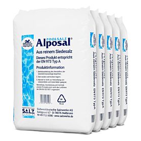 Alposal Poolsalz 125 kg, Schwimmbadsalz, Chlorinator geeignet, Salzelektrolyse, Siedesalz