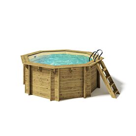 Holzpool 8-Eck Kalea 354 x 118 cm Platin
