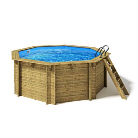 Holzpool 8-Eck Kalea 436 x 138 cm Premium