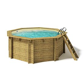 Holzpool 8-Eck Kalea 436 x 138 cm Platin