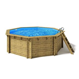 Holzpool 8-Eck Kalea 528 x 138 cm Premium