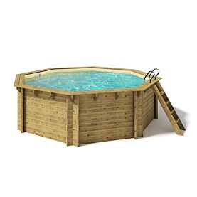 Holzpool 8-Eck Kalea 528 x 138 cm Platin