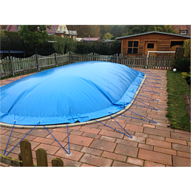 Aufblasbare Pool Abdeckplane "AirCover" achtform