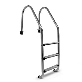 Paradies Pool® Edelstahl V2A Einhänge - Poolleiter Weitholm Tiefbecken für eingelassene Becken bis 120 cm Tiefe, Menge: 1