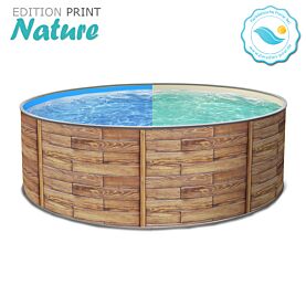 Stahlwandpool PRINT NATURE Rundpool rund 400 x 120 cm 