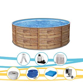 Rundpool PRINT NATURE 17 Stahlwandpool rund 4,00 x 1,20 m Komplettset Premium