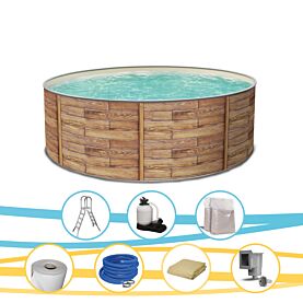 Rundpool PRINT NATURE 17 Stahlwandpool rund 4,00 x 1,20 m Komplettset Premium