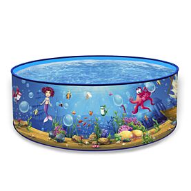 Rundpool PRINT COLORED Typ 1 Stahlwandpool rund 3,50 x 0,90 m Einzelbecken