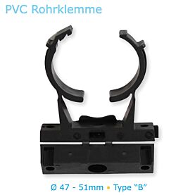PVC Fitting Rohr-Clips Rohrklemme Type "B" für PVC Rohr und PVC Schlauch Ø 47 - 51 mm