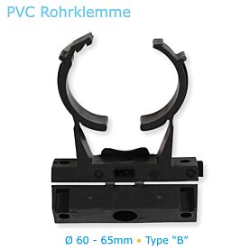 PVC Fitting Rohr-Clips Rohrklemme für PVC Rohr und PVC Schlauch Ø 60 - 65mm Qualität von Praher