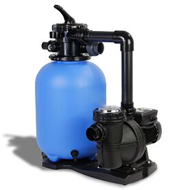Paradies Pool® Sandfilteranlage PP Spezial 350/NOX mit 8 m³/h selbstansaugender Umwälzpumpe mit Vorfilter inkl. 350 mm Kessel, 6-Wege-Ventil, Druckanzeige, für sauberes Poolwasser, Menge: 1 Stück