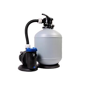 Paradies Pool® Sandfilteranlage Pro Line 470/10 mit 10 m³/h selbstansaugender Umwälzpumpe mit Vorfilter inkl. 470 mm Kessel, 6-Wege-Ventil, Druckanzeige, für sauberes Poolwasser, Menge: 1 Stück