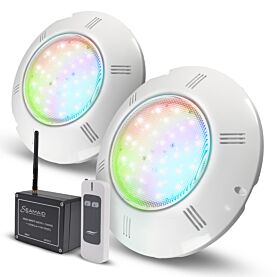 BWT SeaMaid Flachscheinwerfer LED RGB inklusiv 250 mm Wanddurchführung 2er-Set