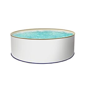 Rundpool Stahlwandpool weiß Folie sand 0,8 mm Poolset rund 500 x 120 cm als Komplettset