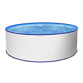 Rundpool Toni blau Stahlwandpool rund 350 x 120 cm