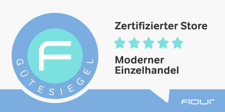 Gütesiegel Flour: Zertifizierter Store - 5 Sterne - Moderner Einzelhandel